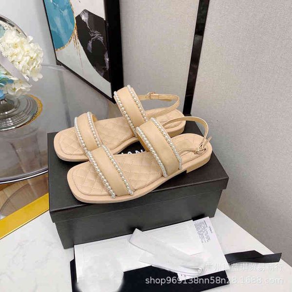 sandals spring sheepskin pearl beaded square head low heel sandals with sandals, beach shoes and women's, Black
sandals spring sheepskin pearl beaded square head low heel sandals with sandals, beach shoes and women's, Black