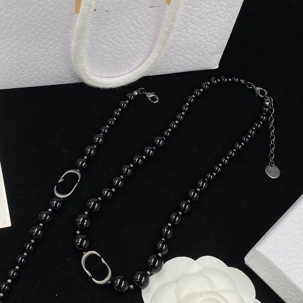 european and korean black pearl letter pendant necklaces retro personality temperament punk clavicle chain bracelet set fast delivery, Silver
european and korean black pearl letter pendant necklaces retro personality temperament punk clavicle chain bracelet set fast delivery, Silver