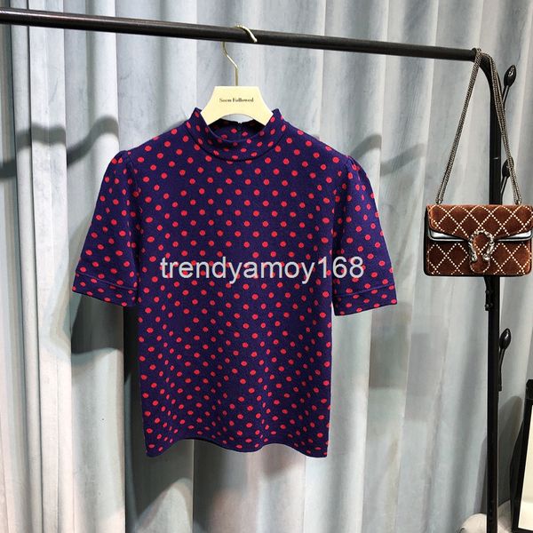 women's knits & tees spring festival special price early spring short sleeve t-shirt sweater women's contrast small round dot pull, White
women's knits & tees spring festival special price early spring short sleeve t-shirt sweater women's contrast small round dot pull, White