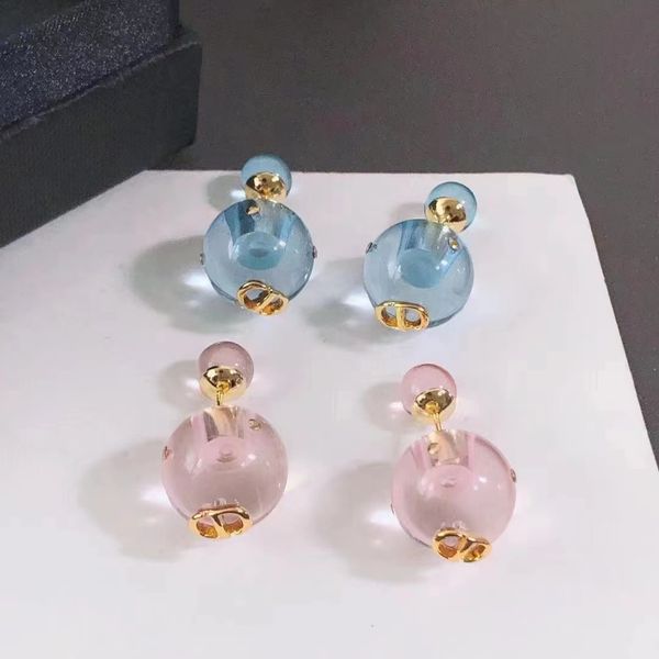 2022 spring summer stud earrings letters designer candy colorful resin pink ball double sided ear rings jewelry for women, Golden;silver
2022 spring summer stud earrings letters designer candy colorful resin pink ball double sided ear rings jewelry for women, Golden;silver