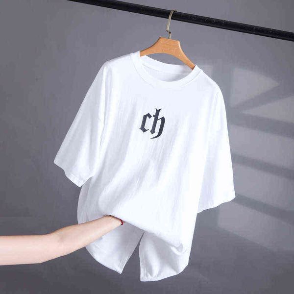 factory online export designer brand short sleeves ch fashion spring and summer t-shirt loose casual youth off shoulder round neck letter me, White
factory online export designer brand short sleeves ch fashion spring and summer t-shirt loose casual youth off shoulder round neck letter me, White