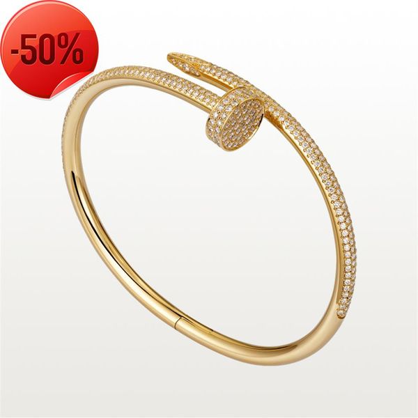 nail bracelet designer carti bracelets diamonds bangle fashion luxury jewelry women titanium steel alloy gold-plated craft never f204z, Black 
nail bracelet designer carti bracelets diamonds bangle fashion luxury jewelry women titanium steel alloy gold-plated craft never f204z, Black