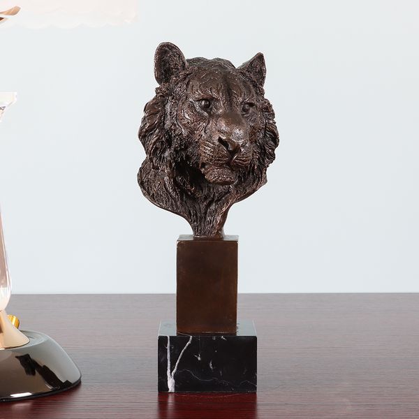 25cm bronze tiger head sculpture figurine wildlife tiger bust statue art for home office table decoration, Silver
25cm bronze tiger head sculpture figurine wildlife tiger bust statue art for home office table decoration, Silver