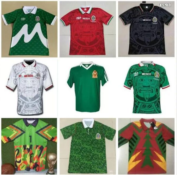 1998 mexico retro cup classic vintage soccer jerseys hernandez 11# blanco h.sanchez ramirez home green away white football shirts, Black;yellow
1998 mexico retro cup classic vintage soccer jerseys hernandez 11# blanco h.sanchez ramirez home green away white football shirts, Black;yellow