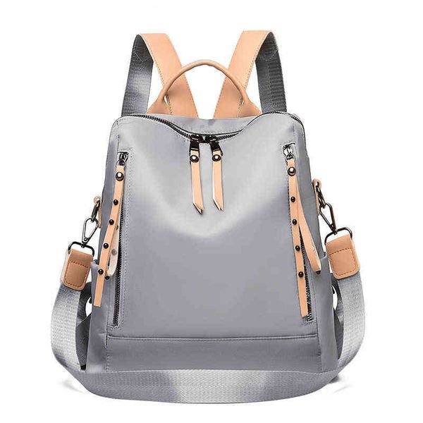 backpack travrasy 2022 fashion oxford rivet s for women solid color double zipper large capacity anti theft 220628
backpack travrasy 2022 fashion oxford rivet s for women solid color double zipper large capacity anti theft 220628