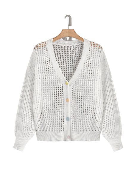 plus pointelle knit drop shoulder cardigan w6jn#, Black 
plus pointelle knit drop shoulder cardigan w6jn#, Black