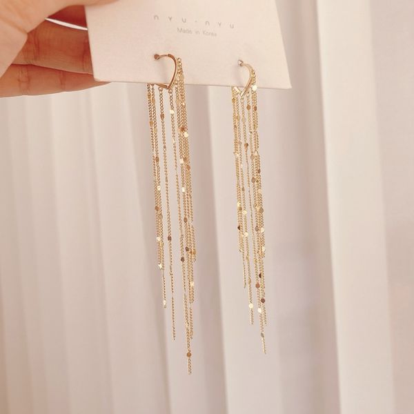 2022 new fashion earrings female korean temperament online celebrity love ear buckle goddess tassel., Golden
2022 new fashion earrings female korean temperament online celebrity love ear buckle goddess tassel., Golden