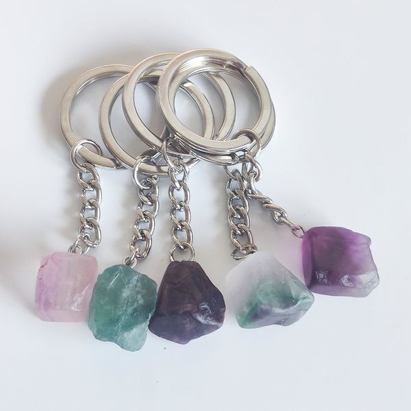 natural raw stone fluorite crystal key rings keychains healing car decor key chain keyholder for women men, Slivery;golden
natural raw stone fluorite crystal key rings keychains healing car decor key chain keyholder for women men, Slivery;golden