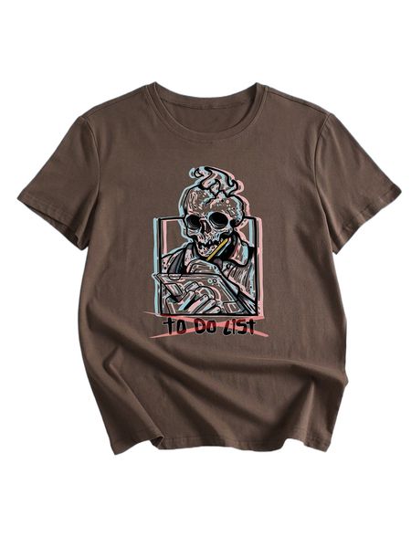 romwe x ohhmeed letter skull graphic tee x5mb#, White
romwe x ohhmeed letter skull graphic tee x5mb#, White