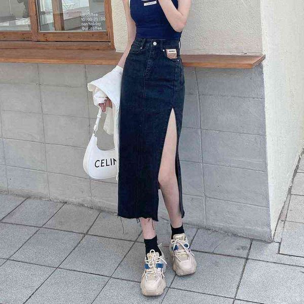 high waist side slit denim skirt women's summer 2022 new black slim a-line mid-length bag hip skirt ins tide l220714, White
high waist side slit denim skirt women's summer 2022 new black slim a-line mid-length bag hip skirt ins tide l220714, White