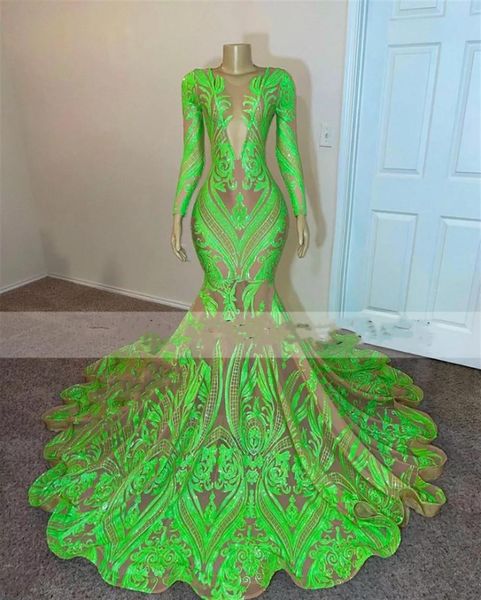 luxury green lace long sleeve prom dresses 2022 for black girls sheer neck sweep train plus size formal evening party wear robe de soire, Black;red
luxury green lace long sleeve prom dresses 2022 for black girls sheer neck sweep train plus size formal evening party wear robe de soire, Black;red