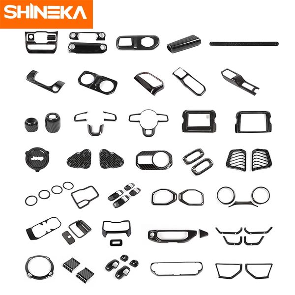 shineka car carbon fiber interior decoration cover stickers abs accessories for jeep gladiator jt for jeep wrangler jl 2018-2022 
shineka car carbon fiber interior decoration cover stickers abs accessories for jeep gladiator jt for jeep wrangler jl 2018-2022