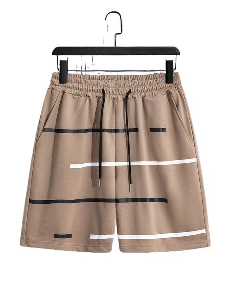 men striped print drawstring waist shorts r5rg#, White;black 
men striped print drawstring waist shorts r5rg#, White;black