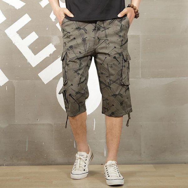 summer men shorts camouflage long length cargo men casual cotton breeches baggy multi aa, White;black
summer men shorts camouflage long length cargo men casual cotton breeches baggy multi aa, White;black