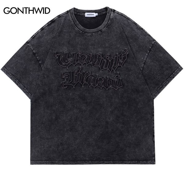 distressed streetwear tshirt hip hop vintage embroidery letter punk gothic short sleeve tshirt harajuku casual loose tee shirts220622, White;black
distressed streetwear tshirt hip hop vintage embroidery letter punk gothic short sleeve tshirt harajuku casual loose tee shirts220622, White;black