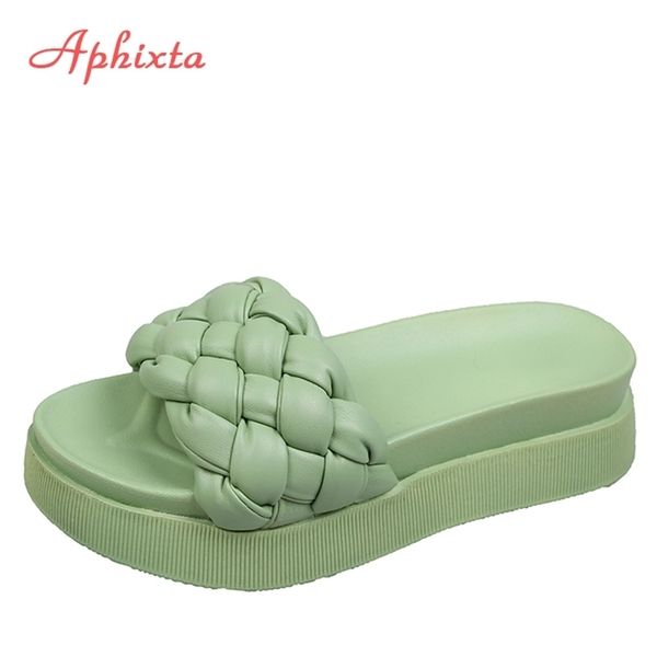 aphixta platform slipper summer bread cross flip flops rope weaving slides mules design slippers shoes 220623, Black
aphixta platform slipper summer bread cross flip flops rope weaving slides mules design slippers shoes 220623, Black