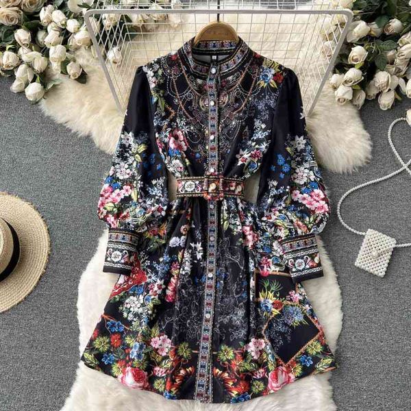 casual dresses court style printed stand collar dress for small women with thin waist and bubble sleeves short skirt y5vt, Black;gray
casual dresses court style printed stand collar dress for small women with thin waist and bubble sleeves short skirt y5vt, Black;gray