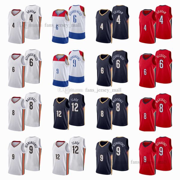 printed city basketball jerseys devonte' 4 graham willy 9 hernangomez herbert 5 jones naji 8 marshall gary 12 clark jersey color white, Black;red
printed city basketball jerseys devonte' 4 graham willy 9 hernangomez herbert 5 jones naji 8 marshall gary 12 clark jersey color white, Black;red
