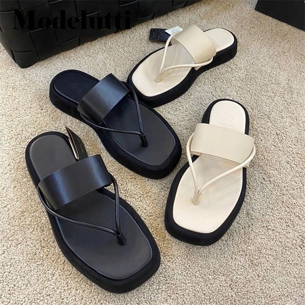 modelutti fashion thick bottom flip flops cowhiid color beach slipper simple casual sandals shoes female 220804, Black
modelutti fashion thick bottom flip flops cowhiid color beach slipper simple casual sandals shoes female 220804, Black