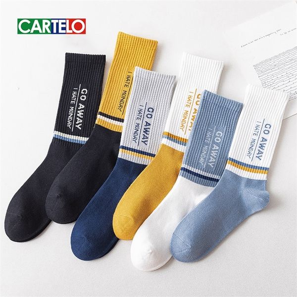cartelo fashion striped letters men's socks casual sport high tube soft breathable cotton 4 season male 220323, Black
cartelo fashion striped letters men's socks casual sport high tube soft breathable cotton 4 season male 220323, Black
