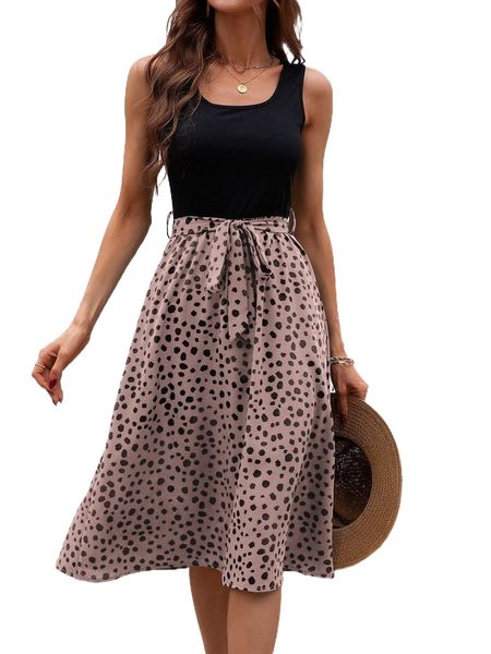 colorblock belted a-line dress 46nd#, Black;gray
colorblock belted a-line dress 46nd#, Black;gray