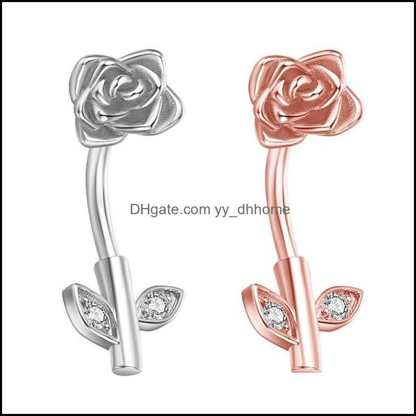 navel bell button rings body jewelry cute rose flower leaf shape belly crystal zircon drop dangle ring for women men piercing deliver, Silver
navel bell button rings body jewelry cute rose flower leaf shape belly crystal zircon drop dangle ring for women men piercing deliver, Silver