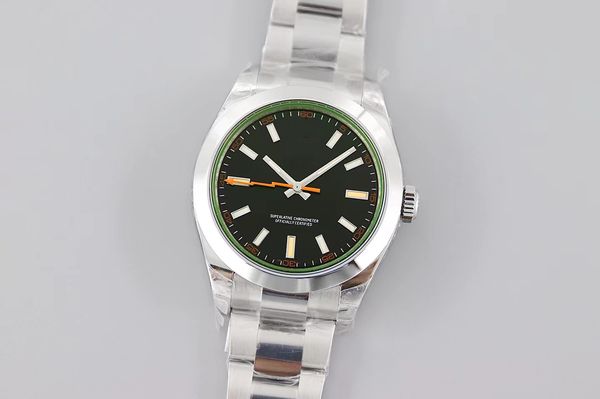 40mm men's black automatic sports stainless steel watch men's 2813 mechanical designer light blue fashion business watch, Slivery;brown
40mm men's black automatic sports stainless steel watch men's 2813 mechanical designer light blue fashion business watch, Slivery;brown