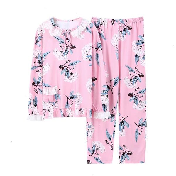 fashion pajamas for women soft modal long sleeve sleepwear woman pijama, Black;red 
fashion pajamas for women soft modal long sleeve sleepwear woman pijama, Black;red