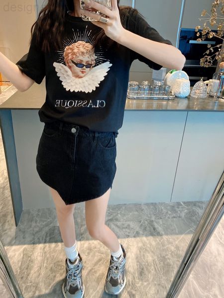 women's t-shirt designer 22 spring and summer new niche design luminous little angel letter printed short sleeve t-shirt cute super 657, White
women's t-shirt designer 22 spring and summer new niche design luminous little angel letter printed short sleeve t-shirt cute super 657, White