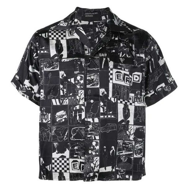 men's casual shirts enfants riches d é prim é erd melancholy rich second generation black and white cartoon shirt high street short, White;black
men's casual shirts enfants riches d é prim é erd melancholy rich second generation black and white cartoon shirt high street short, White;black
