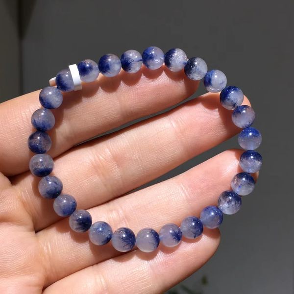 natural blue rutilated dumortierite quartz bracelet women 6.6mm rare dumortierite clear round beads rare reiki stone aaaaa, Silver
natural blue rutilated dumortierite quartz bracelet women 6.6mm rare dumortierite clear round beads rare reiki stone aaaaa, Silver