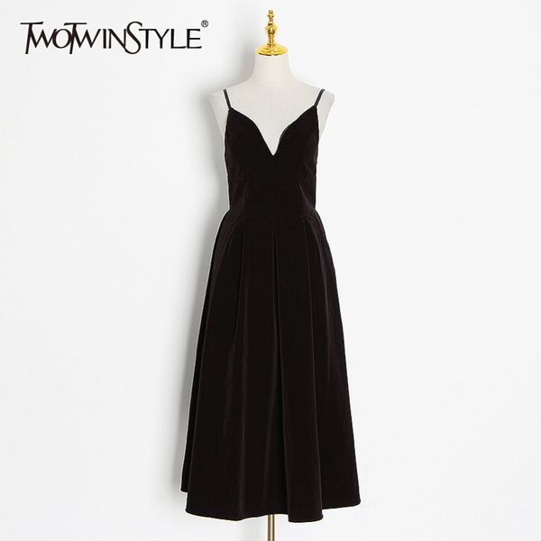 temperament elegant backless dress for women v neck sleeveless high waist velour sling dresses female summer 210423, Black;gray
temperament elegant backless dress for women v neck sleeveless high waist velour sling dresses female summer 210423, Black;gray