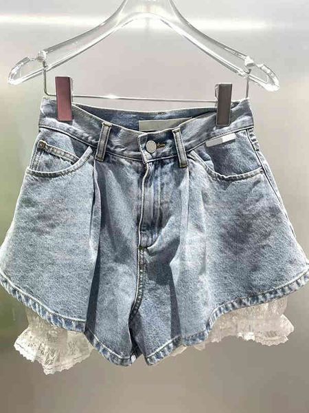 women's jeans spring summer lace splicing fake two-piece jeans wide leg fashion high waist flare shorts casual pants women, Blue
women's jeans spring summer lace splicing fake two-piece jeans wide leg fashion high waist flare shorts casual pants women, Blue
