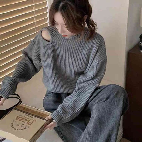 women's sweaters korean version lazy wind off shoulder sweater long sleeve personalized women's fashion careful machine hollowed o, White;black
women's sweaters korean version lazy wind off shoulder sweater long sleeve personalized women's fashion careful machine hollowed o, White;black