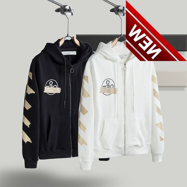50% off discount chao brand off bronzing tape arrow cardigan hooded men's sweater os version, Black
50% off discount chao brand off bronzing tape arrow cardigan hooded men's sweater os version, Black