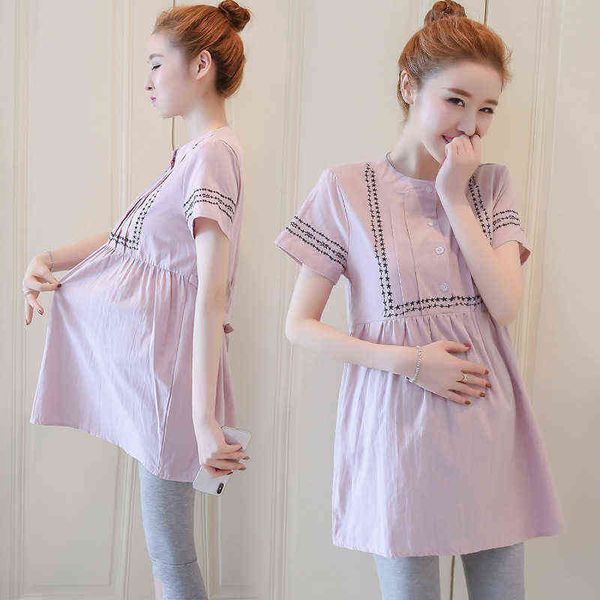 maternity wear 2021 new summer short-sleeved maternity dress embroidery summer small fresh pregnancy dress g220309, White
maternity wear 2021 new summer short-sleeved maternity dress embroidery summer small fresh pregnancy dress g220309, White