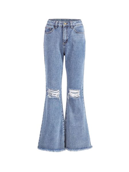 mod raw hem ripped flared leg jeans w9gr#, Blue
mod raw hem ripped flared leg jeans w9gr#, Blue