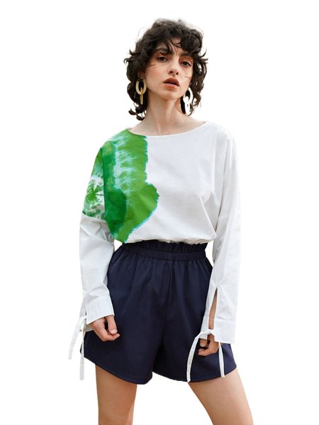 split knot cuff tie dye f7if#, White 
split knot cuff tie dye f7if#, White