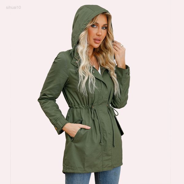 95% cotton for spring autumn 2022 fashion black green overcoat women zip up jacket hooded windbreaker 3xl trench jackets clothing l220725, Tan;black
95% cotton for spring autumn 2022 fashion black green overcoat women zip up jacket hooded windbreaker 3xl trench jackets clothing l220725, Tan;black