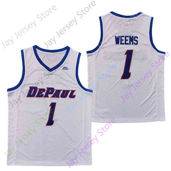 new ncaa college depaul blue demons jerseys 1 romeo weems basketball jersey white all stitched size men youth adult, Black
new ncaa college depaul blue demons jerseys 1 romeo weems basketball jersey white all stitched size men youth adult, Black