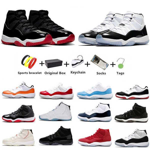 25th anniversary jubilee jumpman 11s women mens basketball shoes cap and gown 11 gamma blue concord high sports sneakers cool grey with box, Black
25th anniversary jubilee jumpman 11s women mens basketball shoes cap and gown 11 gamma blue concord high sports sneakers cool grey with box, Black