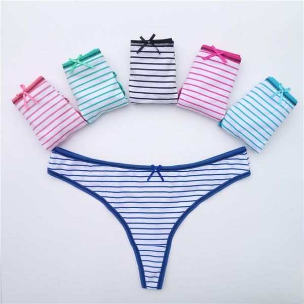 cotton thong panties g-strings women briefs set girls ladies underpants stripe underwear female lingerie 5 pcs lot, Black;pink
cotton thong panties g-strings women briefs set girls ladies underpants stripe underwear female lingerie 5 pcs lot, Black;pink