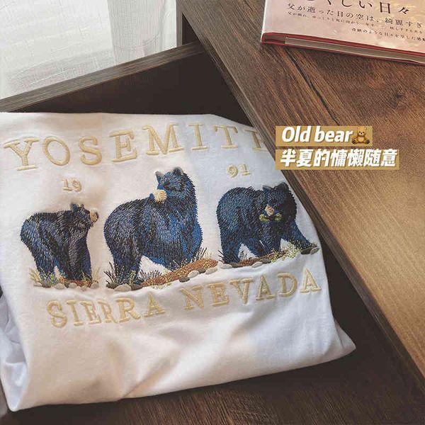 women's t-shirt 2022 american three bears embroidery round neck t-shirt women's 2022 summer versatile loose short sleeve 32dl, White
women's t-shirt 2022 american three bears embroidery round neck t-shirt women's 2022 summer versatile loose short sleeve 32dl, White