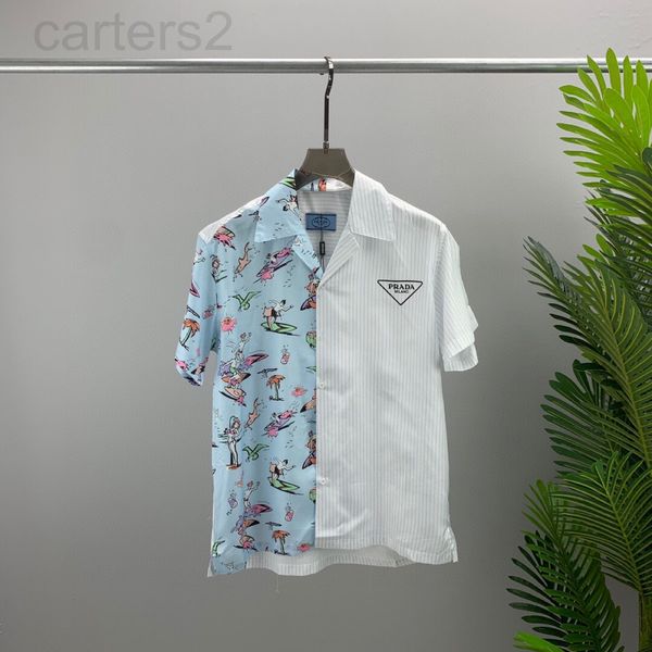 men's casual shirts designer 2022 spring and summer new pra pujia short sleeved shirt men's lapel cardigan fashion br wo same styl, White;black
men's casual shirts designer 2022 spring and summer new pra pujia short sleeved shirt men's lapel cardigan fashion br wo same styl, White;black