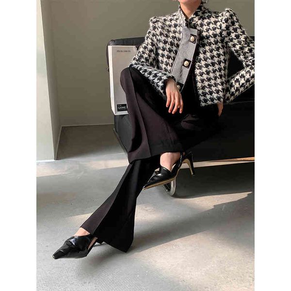 women's suits & blazers 2022 women's autumn qianniao lattice collar suit coat qiansongyi long sleeve temperament z3sc, White;black
women's suits & blazers 2022 women's autumn qianniao lattice collar suit coat qiansongyi long sleeve temperament z3sc, White;black