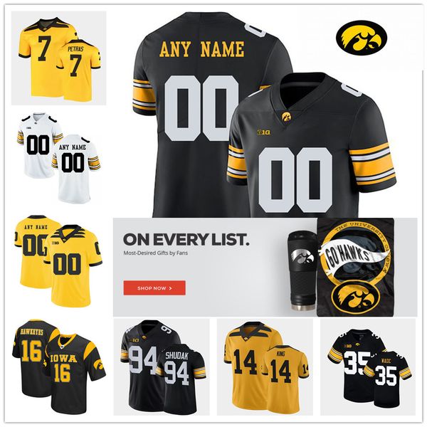 2022 ncaa custom iowa hawkeyes football jersey 74 tristan wirfs 87 noah fant 13 greg mabin 20 christian kirksey 43 josey jewell 15 joshua ja, Black 
2022 ncaa custom iowa hawkeyes football jersey 74 tristan wirfs 87 noah fant 13 greg mabin 20 christian kirksey 43 josey jewell 15 joshua ja, Black