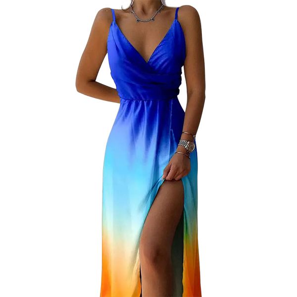 summer women casual beach dresses sleeveless spaghetti strap v neck high split party wrap pleated maxi bodycon dress, Black;gray
summer women casual beach dresses sleeveless spaghetti strap v neck high split party wrap pleated maxi bodycon dress, Black;gray