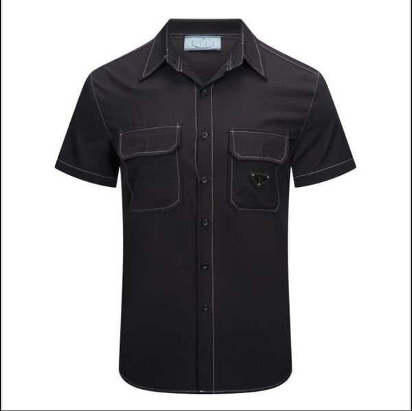 tb men's casual shirt summer new short sleeve cotton lapel double pocket classic women's black couple jacket #m-xxl, White;black
tb men's casual shirt summer new short sleeve cotton lapel double pocket classic women's black couple jacket #m-xxl, White;black