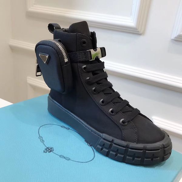 leisure sports ankle boots designer classic triangle button small bag decoration womens shoes quality thick soled muffin lace up casual mart, Black
leisure sports ankle boots designer classic triangle button small bag decoration womens shoes quality thick soled muffin lace up casual mart, Black