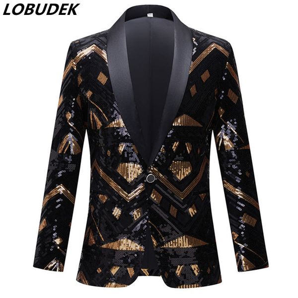bar male singer black gold sequins suit jacket slim fit one button shawl lapel singer party show concert shiny blazer host casual tuxedo nig, White;black
bar male singer black gold sequins suit jacket slim fit one button shawl lapel singer party show concert shiny blazer host casual tuxedo nig, White;black